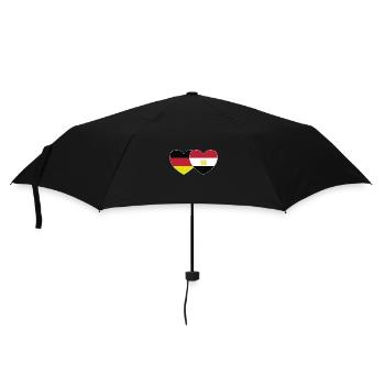 Germany Egypt Flag Heart - Umbrella (small) - black - Front