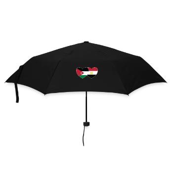 Jordan Egypt Flag Heart - Umbrella (small) - black - Front