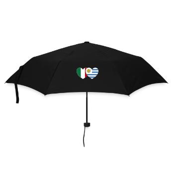 Italie Uruguay Drapeau Coeur - Parapluie standard - noir - Devant