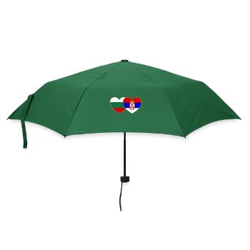 Bulgarie Serbie Drapeau Cœur - Parapluie standard - vert bouteille - Devant