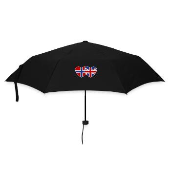 Norway England Flag Heart - Umbrella (small) - black - Front