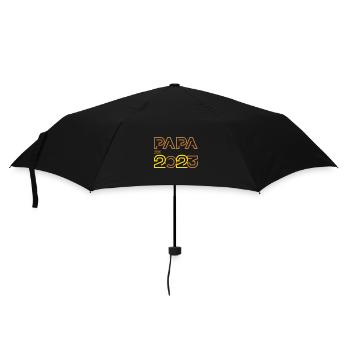 PAPA Est. 2023 Werdender Vater Design by vauART - Regenschirm (klein) - Schwarz - Vorne
