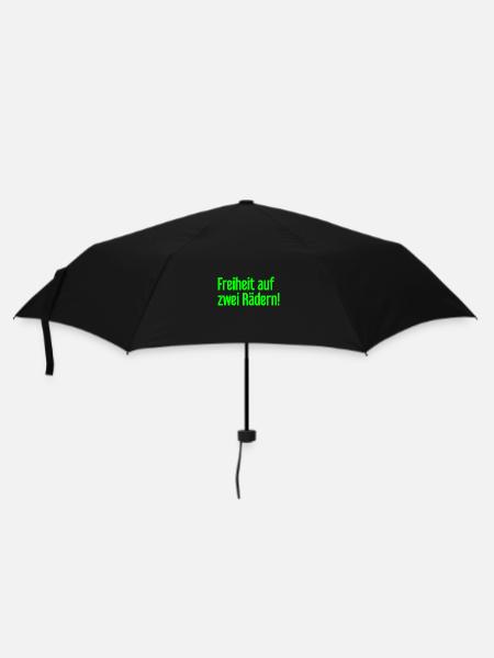 Freedom on Two Wheels - Cyclist Design - Umbrella (small) - black