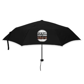 Schreiner Tischler Zimmere Handwerker Holz - Regenschirm (klein) - Schwarz - Vorne