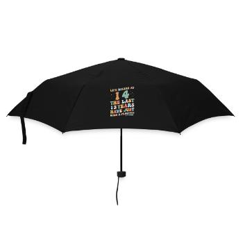 13ème anniversaire Homme Femme 2023 Drôle de vie groovy - Parapluie standard - noir - Devant