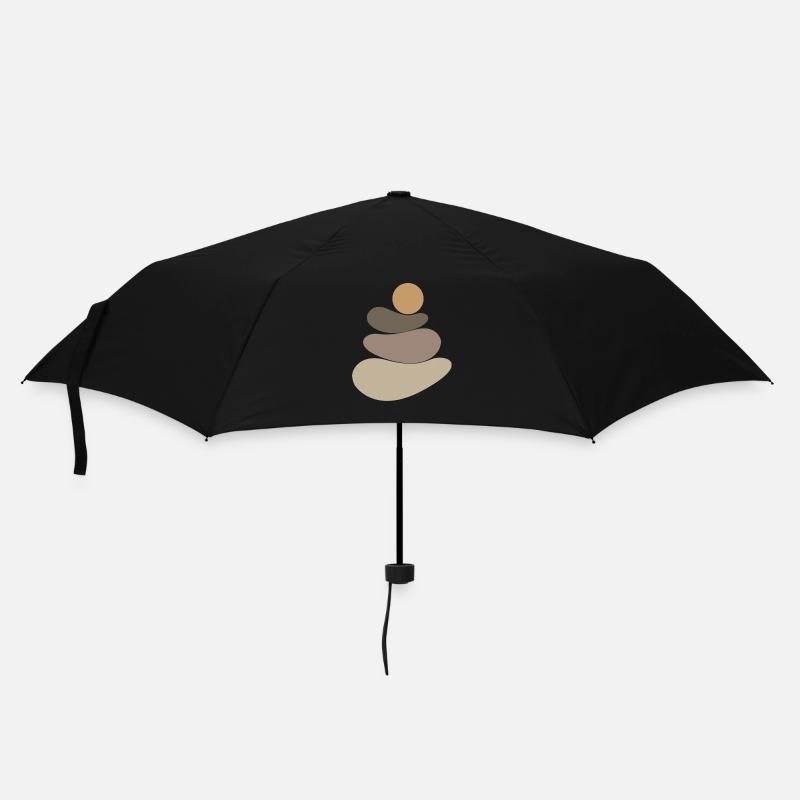 Brown stone/rock logo - Umbrella (small) - black