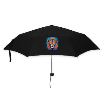 birthday present idea lion statement humor - Regenschirm (klein) - Schwarz - Vorne