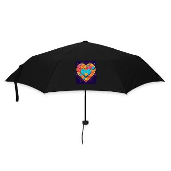Symbole de la paix cool paix globale des années 60 blague fun bday - Parapluie standard - noir - Devant