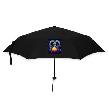 canard amoureux blagues cadeau cadeau 8 bit bath duck - Parapluie standard - noir - Devant