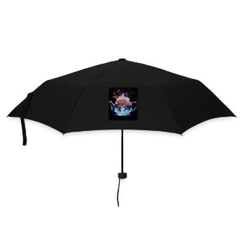 birthday present boba tea animal happy - Regenschirm (klein) - Schwarz - Vorne