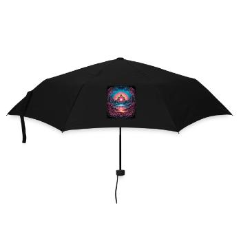 Funny Quote 60s Geek Green Peace Movement Awesome - Umbrella (small) - black - Front