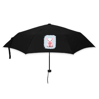 bacon barnyard gift animal lovers funny quote - Regenschirm (klein) - Schwarz - Vorne