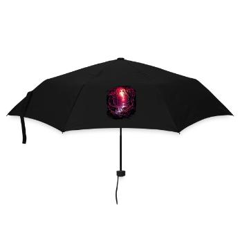 funky fun hippie festival joke birthday present - Regenschirm (klein) - Schwarz - Vorne