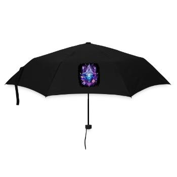 statement geek 80th birthday men funny sayings - Regenschirm (klein) - Schwarz - Vorne