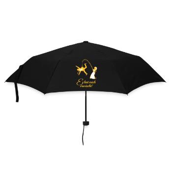 Es Hat Mich Erwischt! (Junggesellenabschied JGA) - Regenschirm (klein) - Schwarz - Vorne