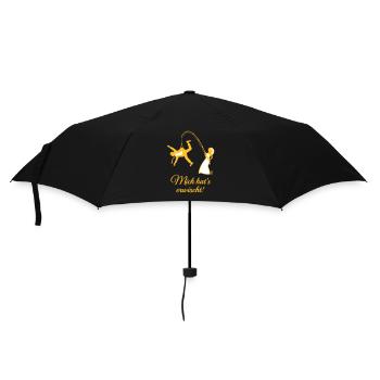 Mich Hat’s Erwischt! (Bräutigam, Angel, JGA, 2C) - Regenschirm (klein) - Schwarz - Vorne