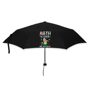 Mathe Lehrer sind magisch | Mathematik Geschenke - Regenschirm (klein) - Schwarz - Vorne