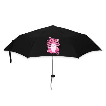 Erdbeermilch, Kawaii ,Harajuku, Strawberry, Milk - Regenschirm (klein) - Schwarz - Vorne