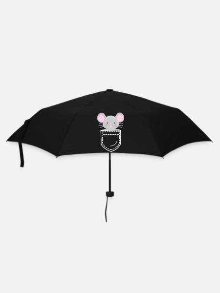 Maus Mäuse - Regenschirm (klein) - Schwarz
