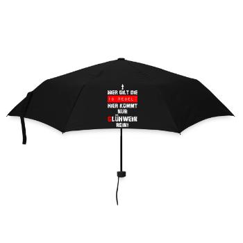 Glühwein - 1G - Regel ! - Regenschirm (klein) - Schwarz - Vorne