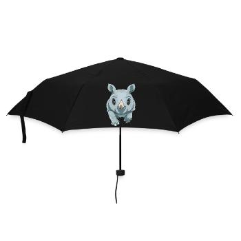Nashornbaby - Regenschirm (klein) - Schwarz - Vorne