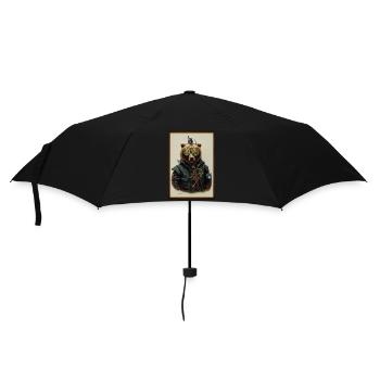 Steampunk bear - Umbrella (small) - black - Front