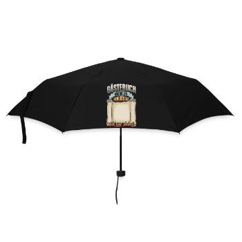 25. Geburtstag Gästebuch - Regenschirm (klein) - Schwarz - Vorne