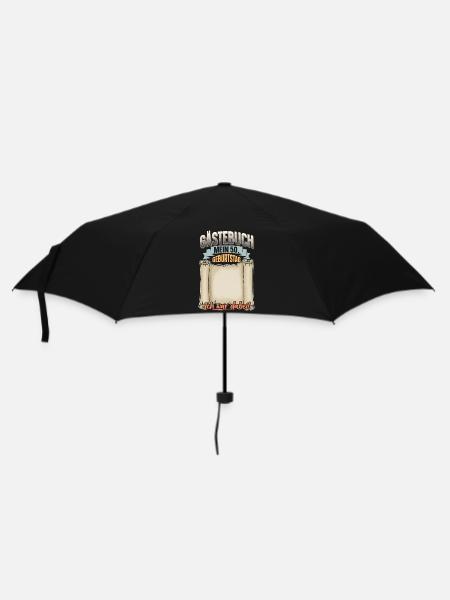 50. Geburtstag Gästebuch - Regenschirm (klein) - Schwarz