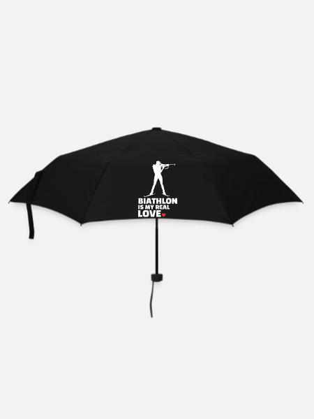 I love Biathlon Stylish Biathlon Silhouette - Umbrella (small) - black