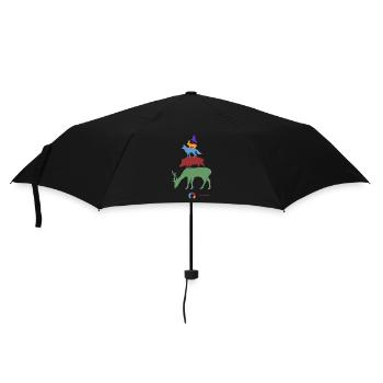 Pyramide ANIMALs Woods - Regenschirm (klein) - Schwarz - Vorne