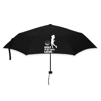Ich Liebe Golf - Regenschirm (klein) - Schwarz - Vorne
