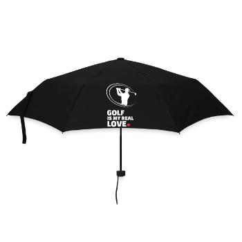 I love golf - Umbrella (small) - black - Front