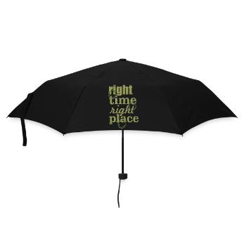 right time - Regenschirm (klein) - Schwarz - Vorne