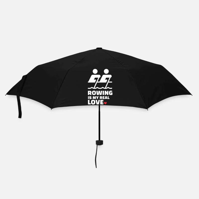 Ich Liebe Rudern - Regenschirm (klein) - Schwarz