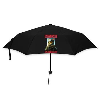 My cat as a pet is my hero as a pilot - Umbrella (small) - black - Front
