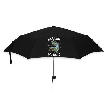 Reptilien Mosasaurus Dinosaurier Dino Urzeit - Regenschirm (klein) - Schwarz - Vorne