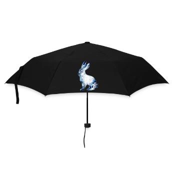 Lapin en verre coloré en verre - Parapluie standard - noir - Devant