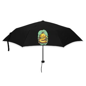 Banane Kawaii gesund Geschenk - Regenschirm (klein) - Schwarz - Vorne