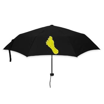 mosaïque de pieds jaunes - Parapluie standard - noir - Devant