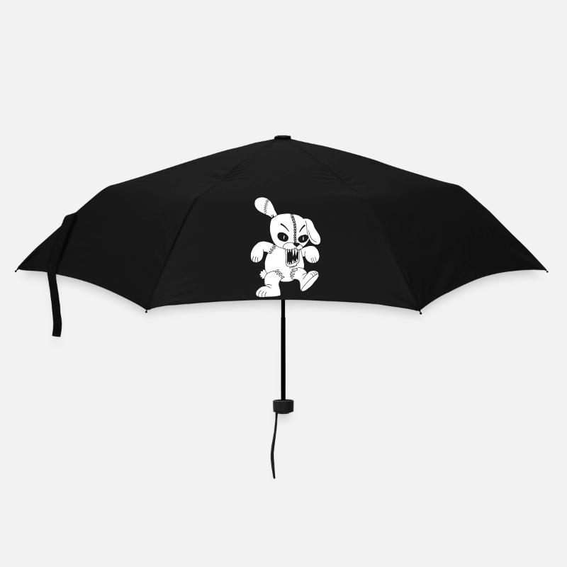 Lapin blanc monstrueux - Parapluie standard - noir