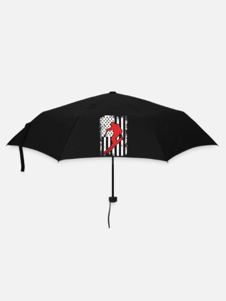 4. Juli Ski USA - Regenschirm (klein) - Schwarz
