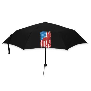 Drum 4th of July USA - Umbrella (small) - black - Front