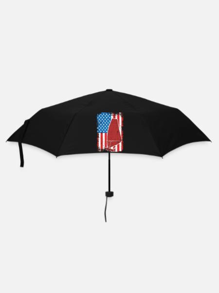 USA Patriotischer Windsurfer - Regenschirm (klein) - Schwarz