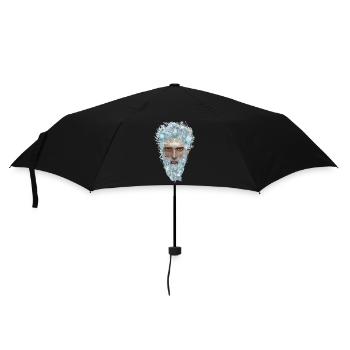mysterious portrait of an Aquarius - Umbrella (small) - black - Front
