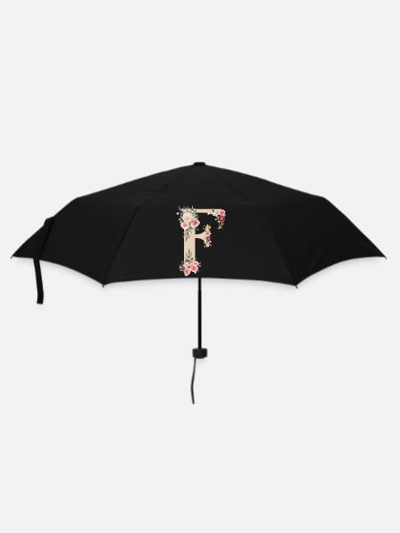 F from flowers - Umbrella (small) - black