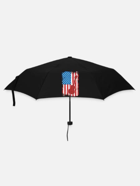 4. Juli USA Ukulele - Regenschirm (klein) - Schwarz