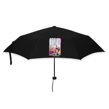 Berlin Skyline TV Tower Germany City Colorful - Umbrella (small) - black - Front