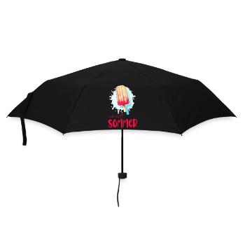 Ich will Sommer - Sehnsucht nach Eis und Sommer - Regenschirm (klein) - Schwarz - Vorne