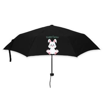 Cute easter bunny - Umbrella (small) - black - Front