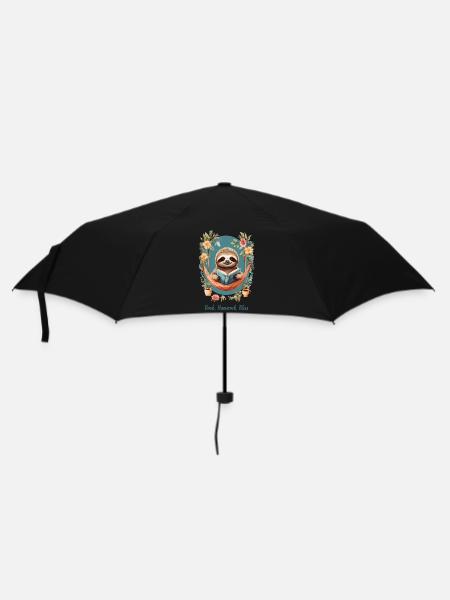 Buch, Hängematte, Glückseligkeit - Regenschirm (klein) - Schwarz